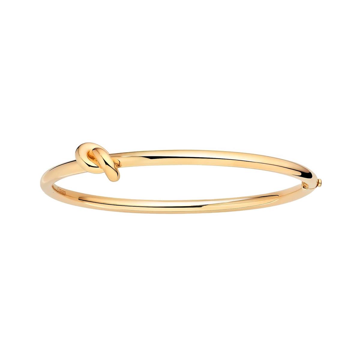 Engelbert Legacy Knot 18k Yellow Gold Large Bangle Bracelet