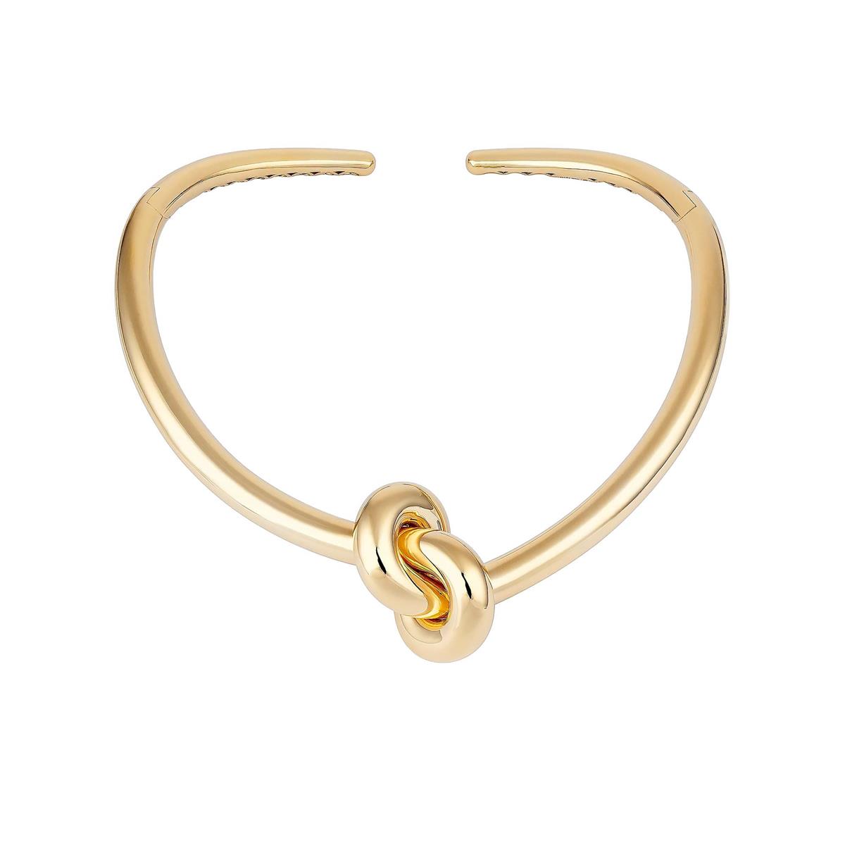 Engelbert Legacy Knot 18k Yellow Gold Big Knot Collar Necklace