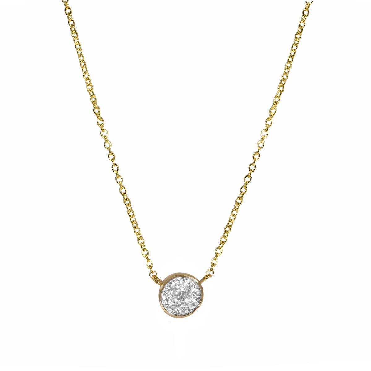 London Collection 14k Two Tone Diamond Pendant Necklace
