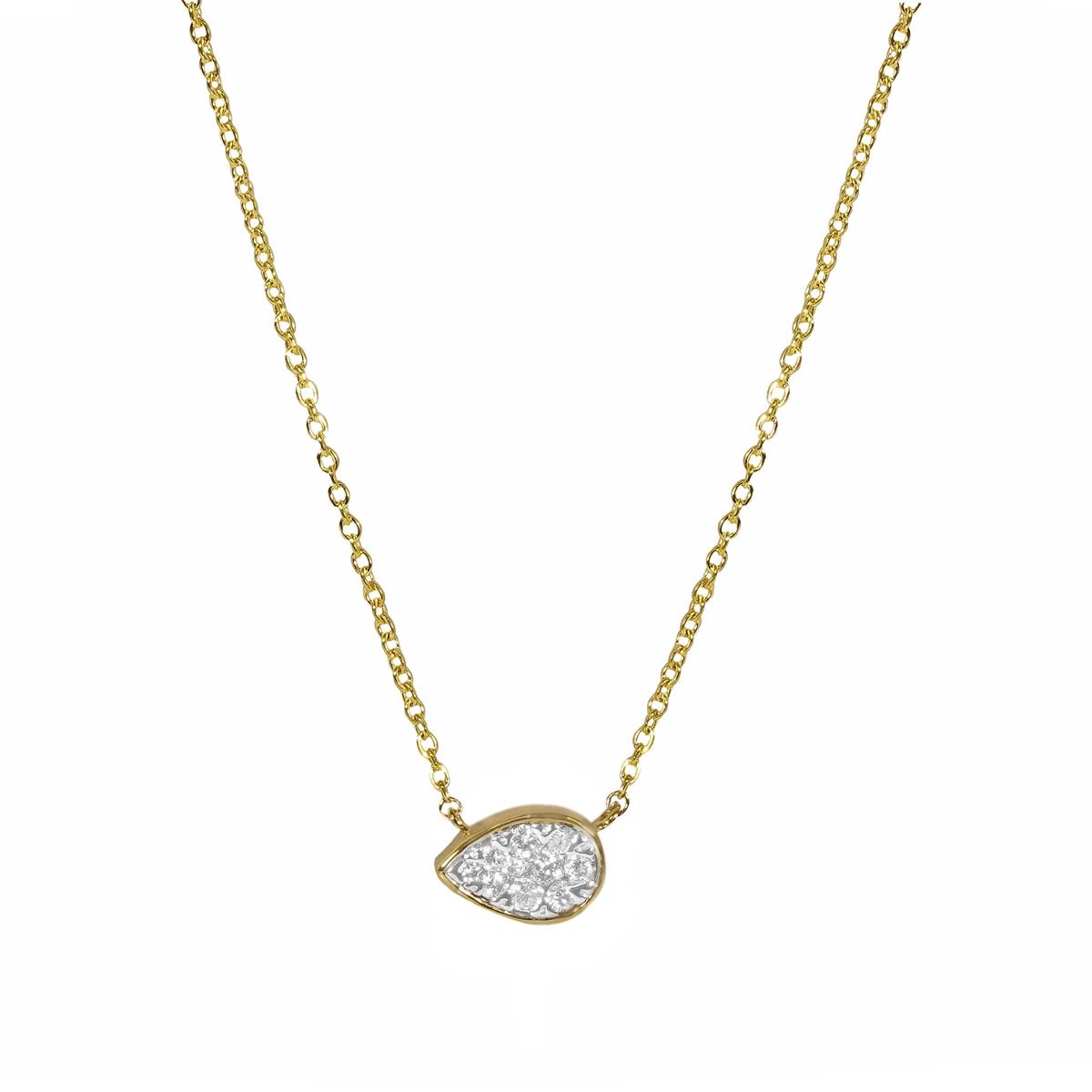 London Collection 14k Two Tone Diamond Pendant Necklace