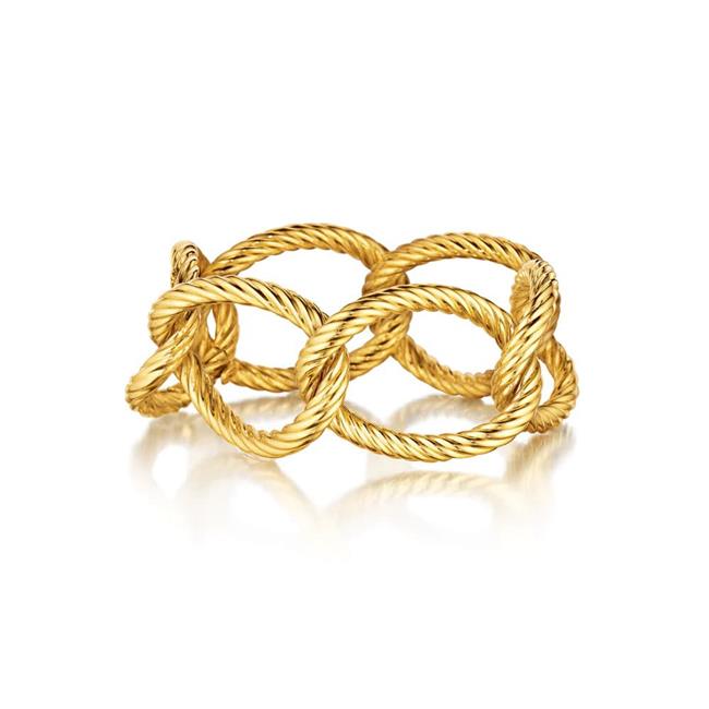 Verdura 18k Yellow Gold Fluted Oval Bracelet