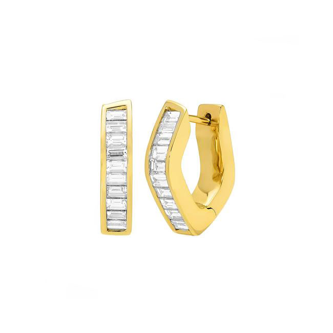Anita Ko Georgie 18k Yellow Gold Diamond Hoop Earrings