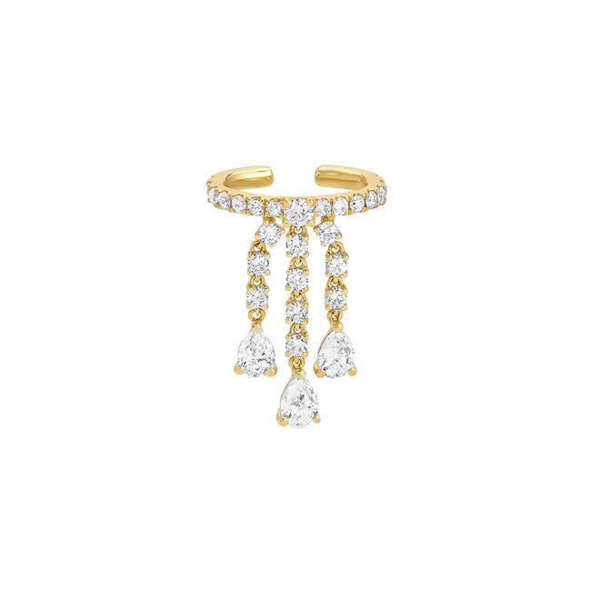Anita Ko 18k Yellow Gold Diamond Fringe Ear Cuff