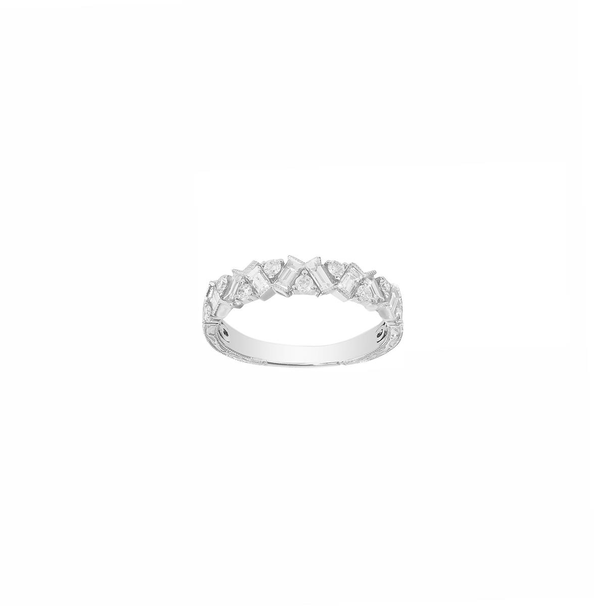 London Collection 14k Gold Zig Zag Diamond Band