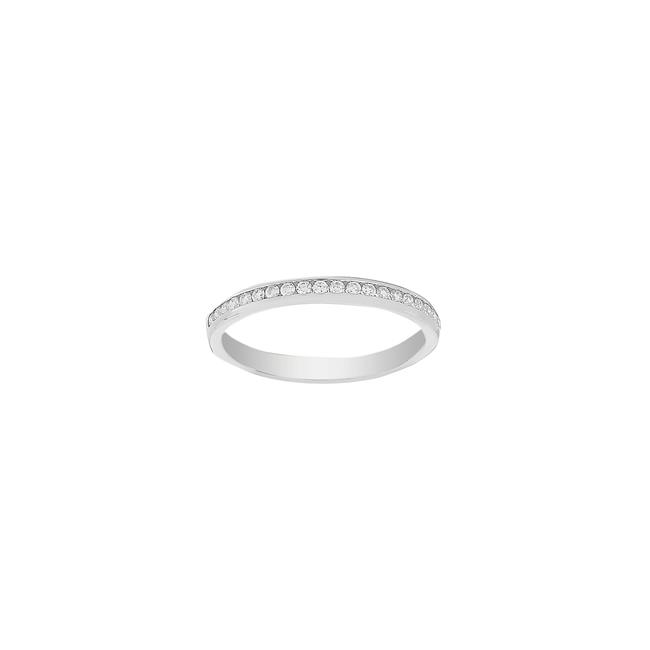 London Collection Half Way Channel Set Wedding Band 2mm