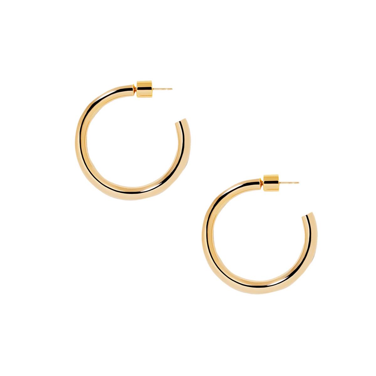 Jennifer Fisher Lilly Yellow Gold 1" Hoop Earrings