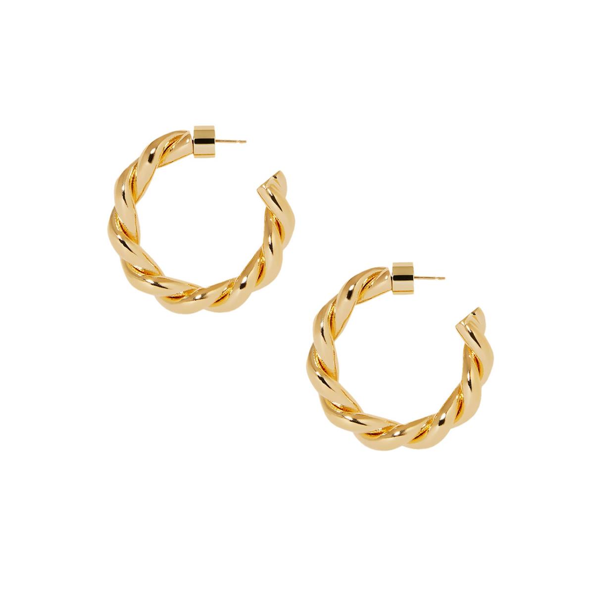 Jennifer Fisher Twisted Lilly Huggie Hoop Earrings