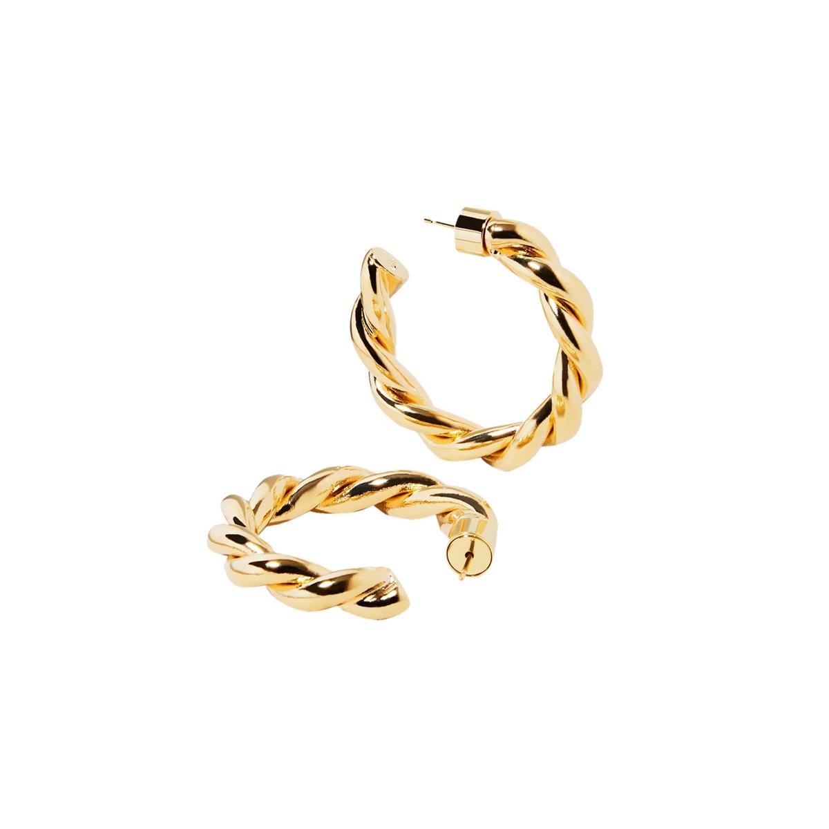 Jennifer Fisher Twisted Lilly 1" Hoop Earrings
