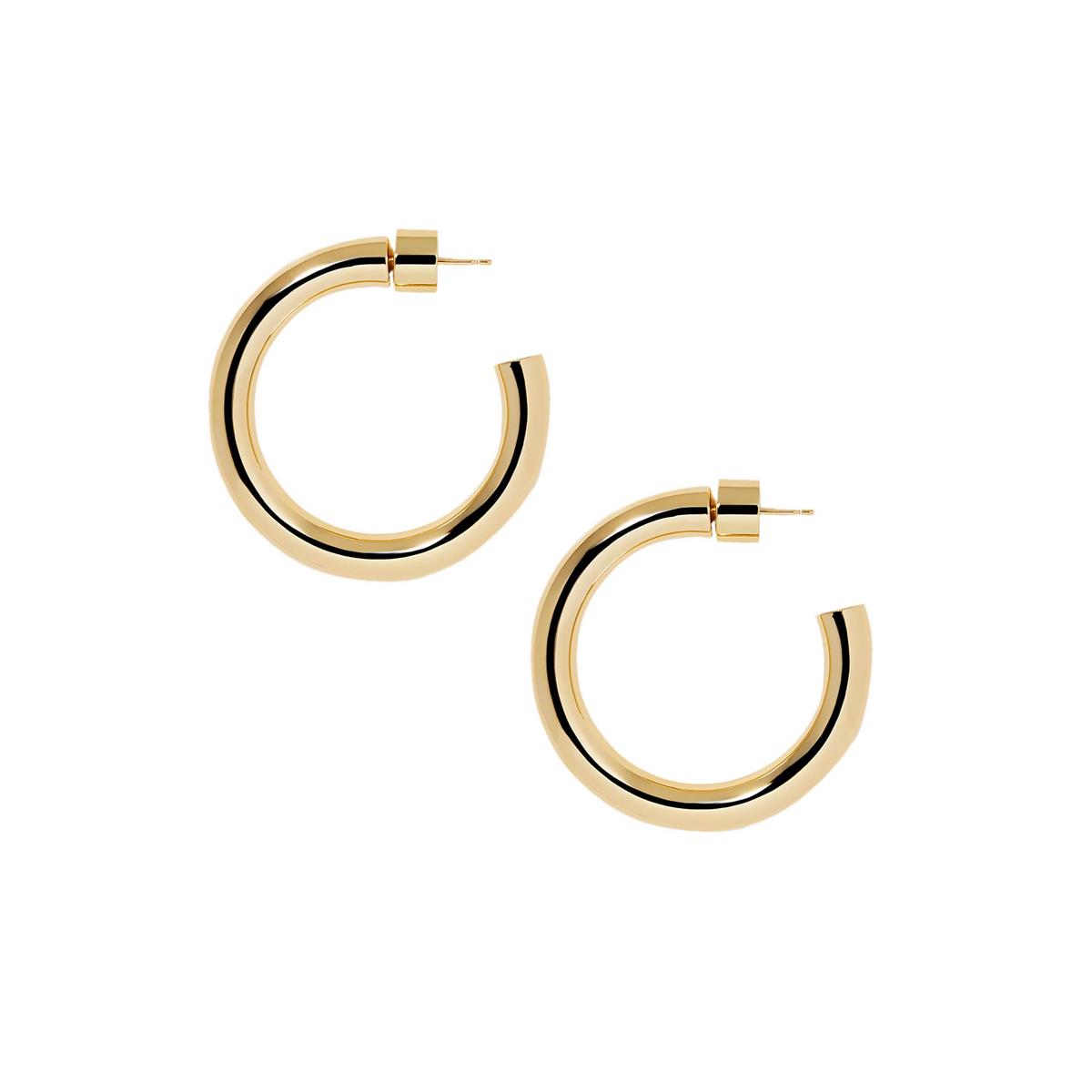 Jennifer Fisher Natasha Yellow Gold 1" Hoop Earrings