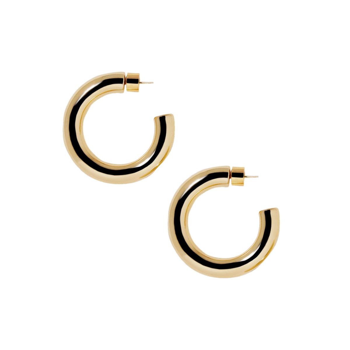 Jennifer Fisher Jamma Yellow Gold 1" Mini Hoop Earrings