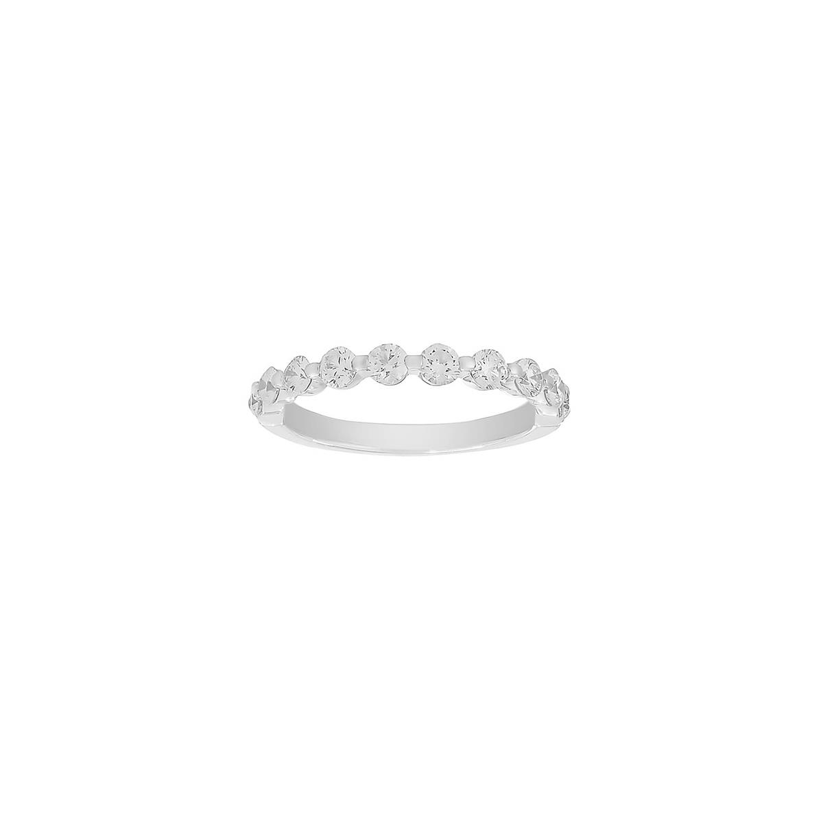 Henri Daussi 14k Gold Halfway Diamond Bubble Band