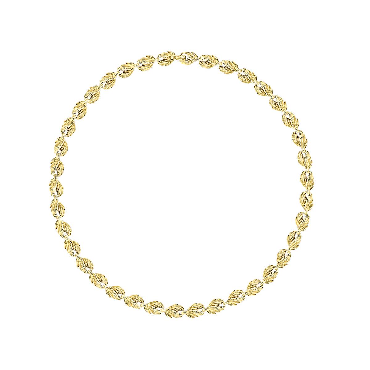 Isa Grutman 18k Yellow Gold Leaf Necklace