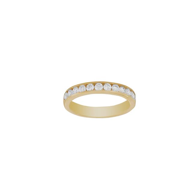 London Collection 13 Diamond Half Way Channel Set Band 3.25mm