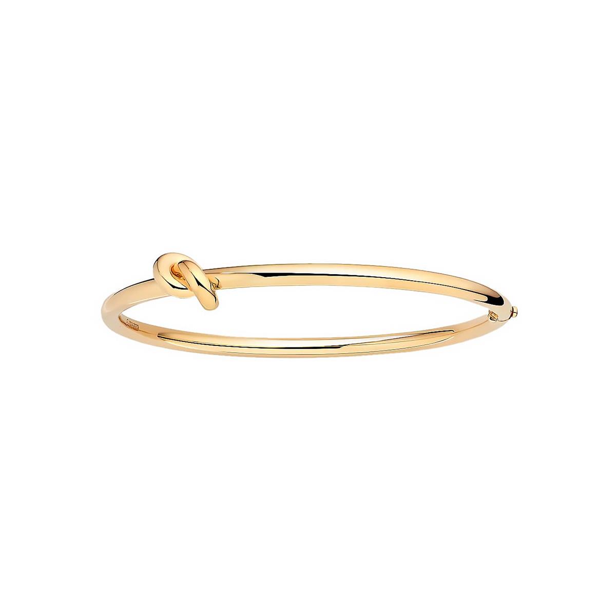Engelbert Legacy Knot 18k Yellow Gold Medium Knot Bangle Bracelet