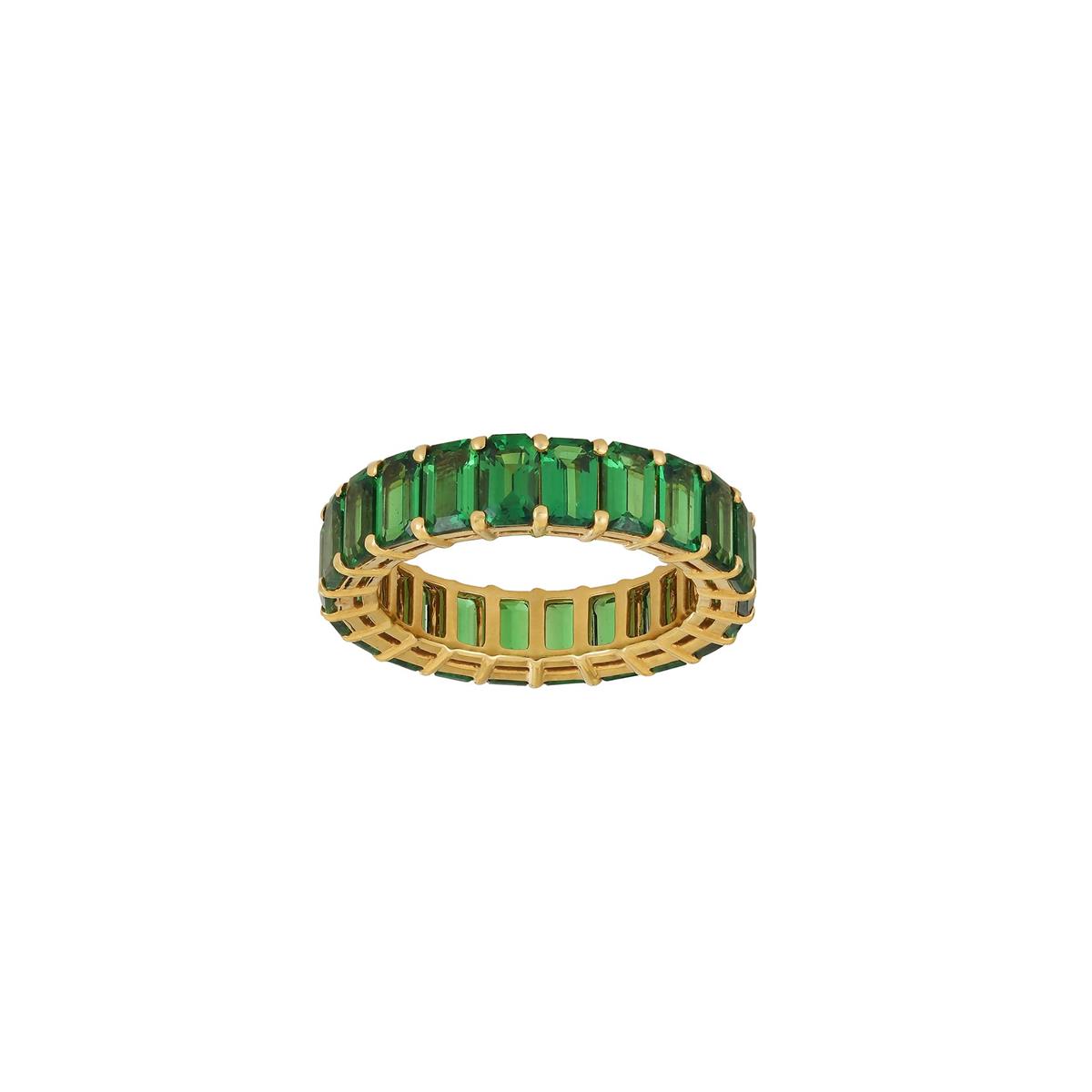 London Collection 18k Yellow Gold Tsavorite Eternity Band