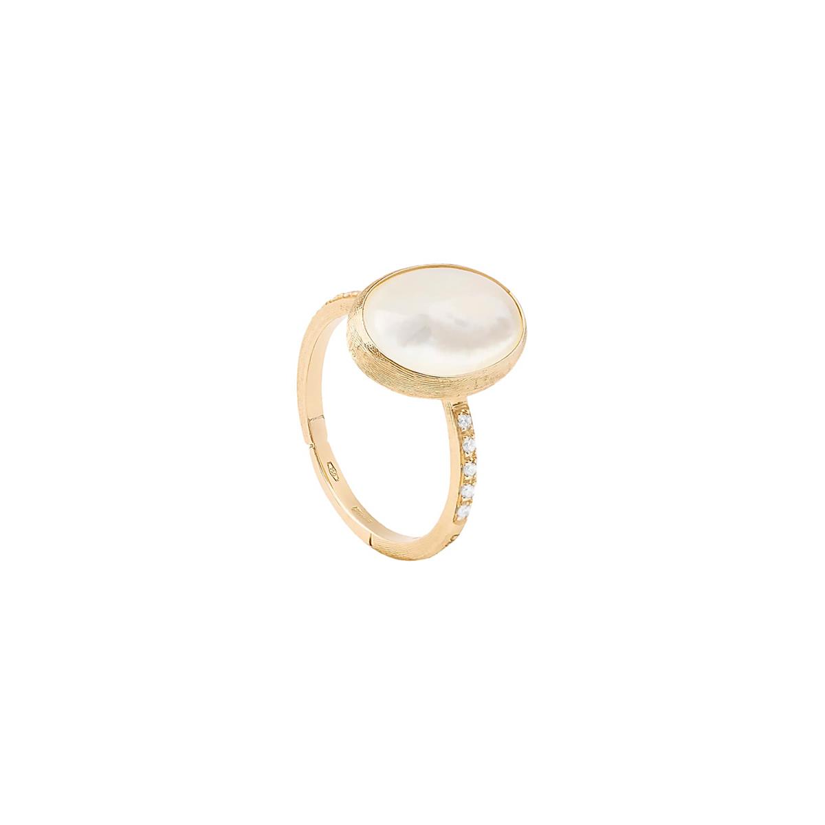 Marco Bicego Siviglia 18k Yellow Gold Mother Of Pearl & Diamond Cocktail Ring