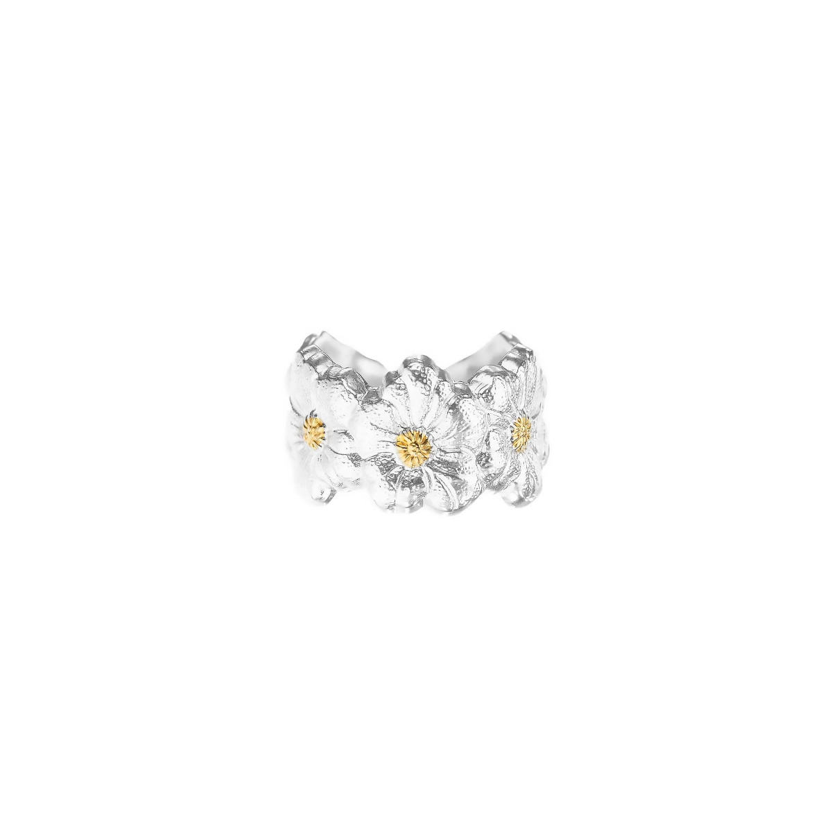 Buccellati Blossoms Vermeil Two Tone Eternelle Flower Band Ring