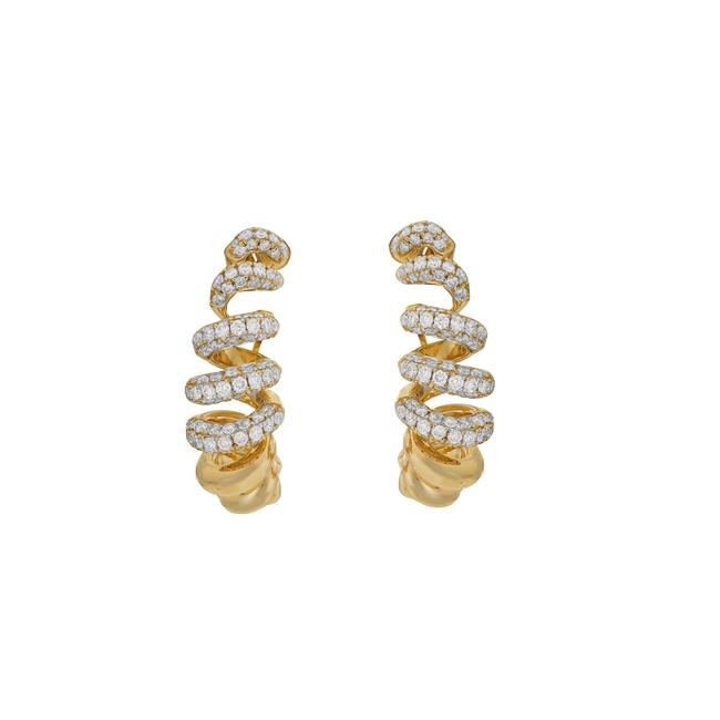 London Collection 18k Yellow Gold Curly Earrings