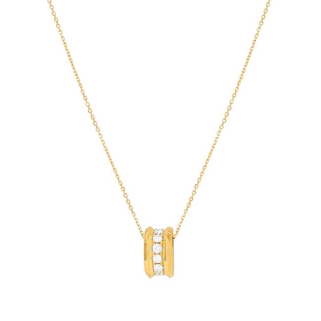 London Collection 14k Yellow Gold Curved Bar Necklace