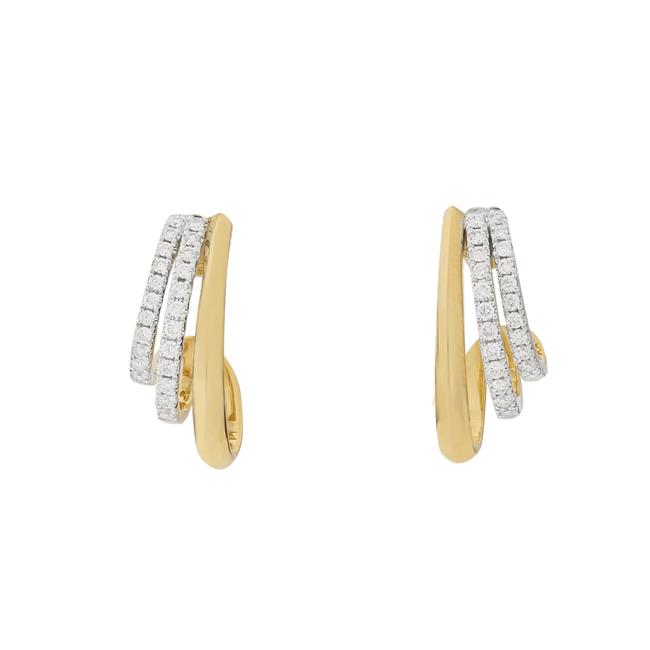 London Collection 14k Yellow Gold Graduated Loop Earrings