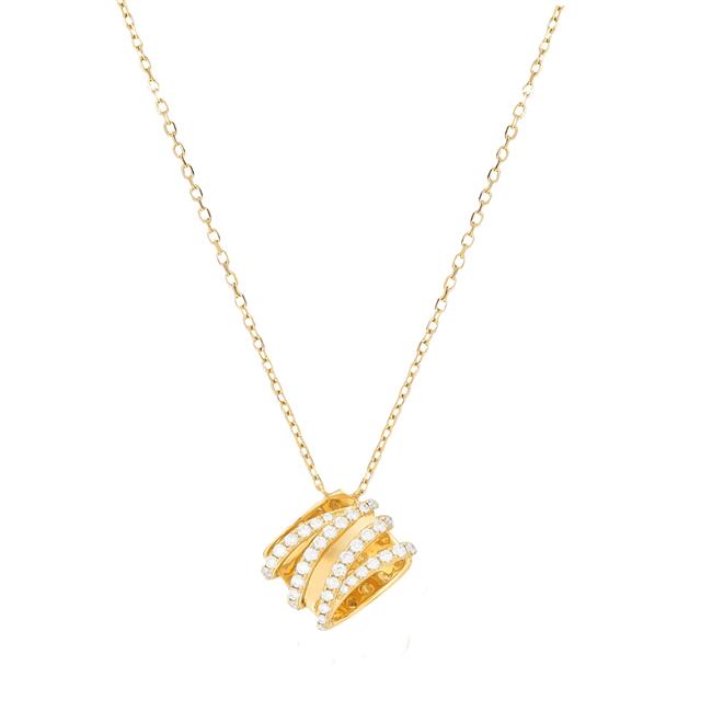 London Collection 14k Yellow Gold Zigzag Box Necklace