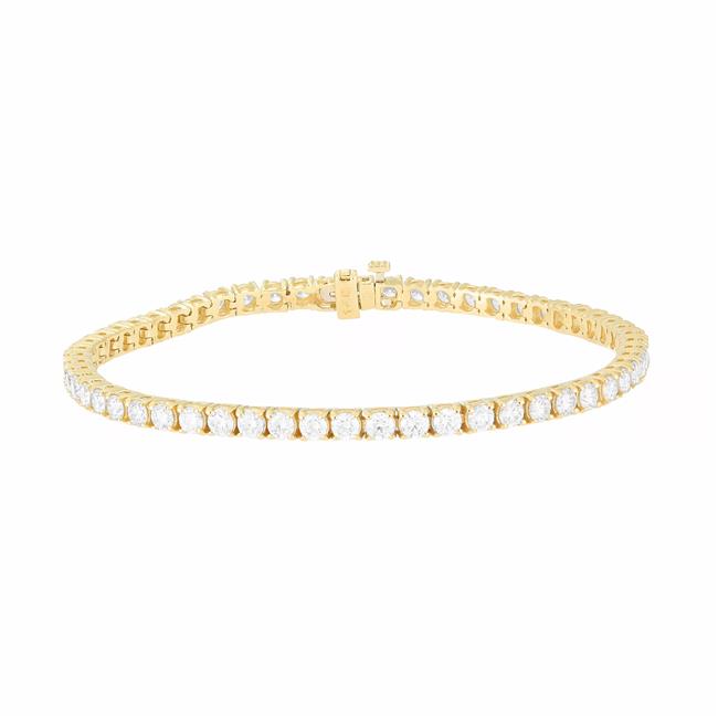 London Collection 14k Yellow Gold Diamond Four-Prong Tennis Bracelet