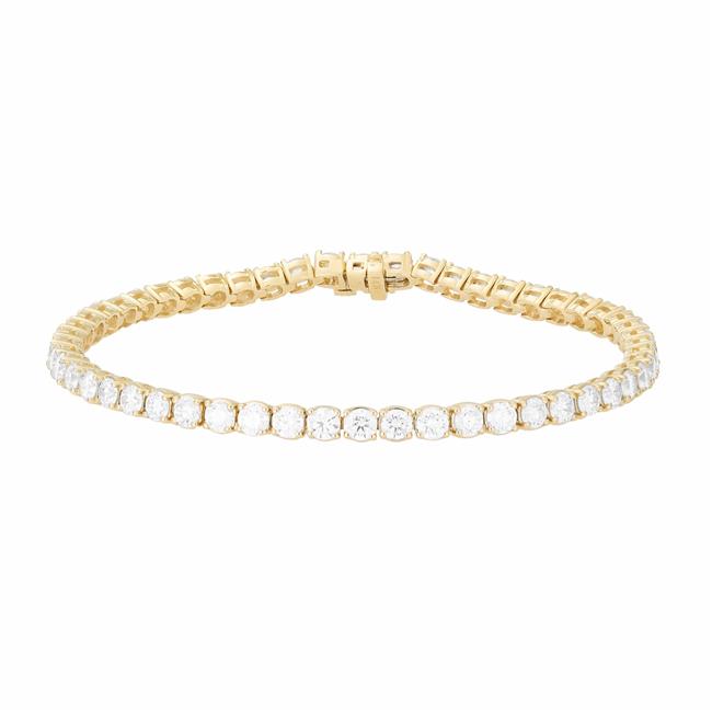 London Collection 14k Yellow Gold Diamond Four-Prong Tennis Bracelet