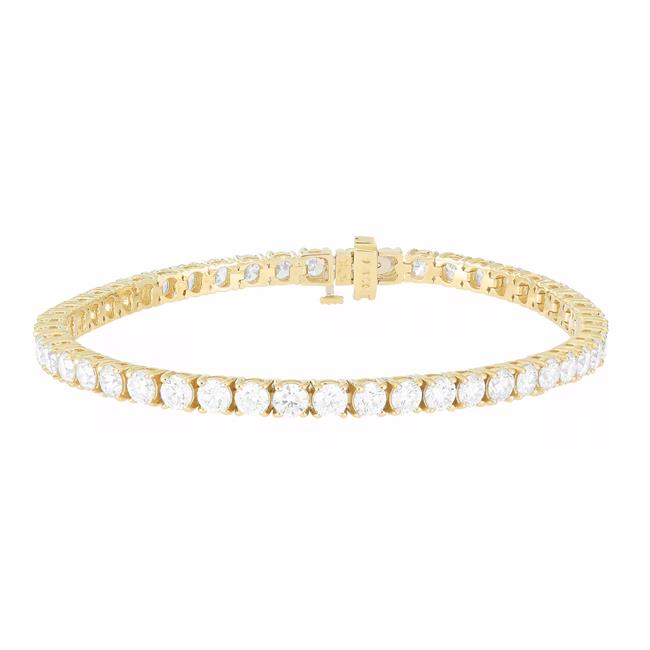London Collection 14k Yellow Gold Diamond Four-Prong Tennis Bracelet