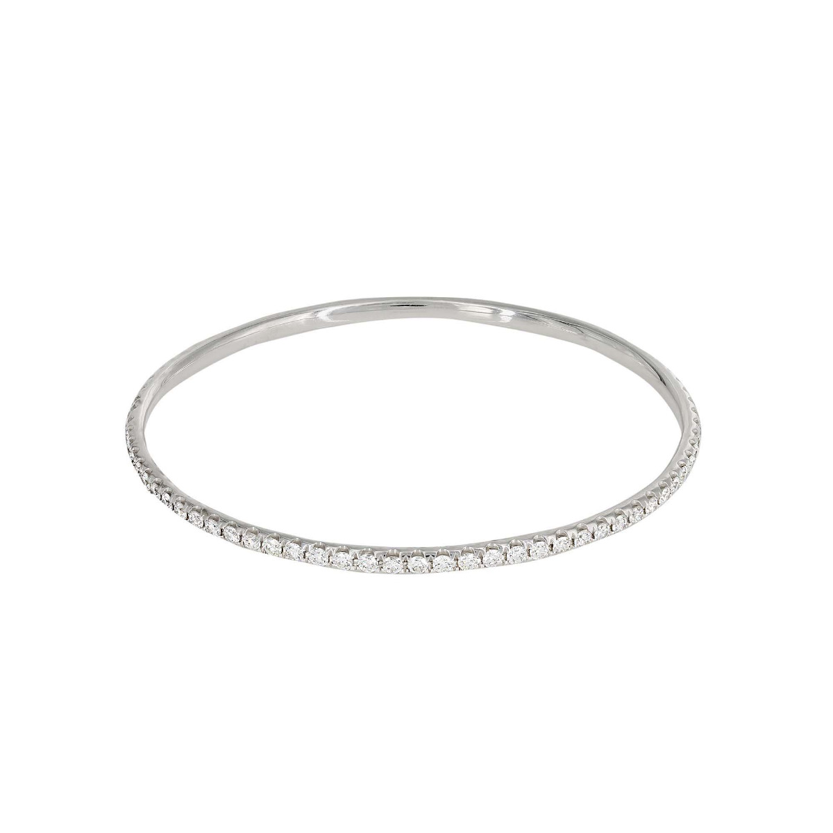 London Collection 18k Diamond Hinged Eternity Bangle Bracelet