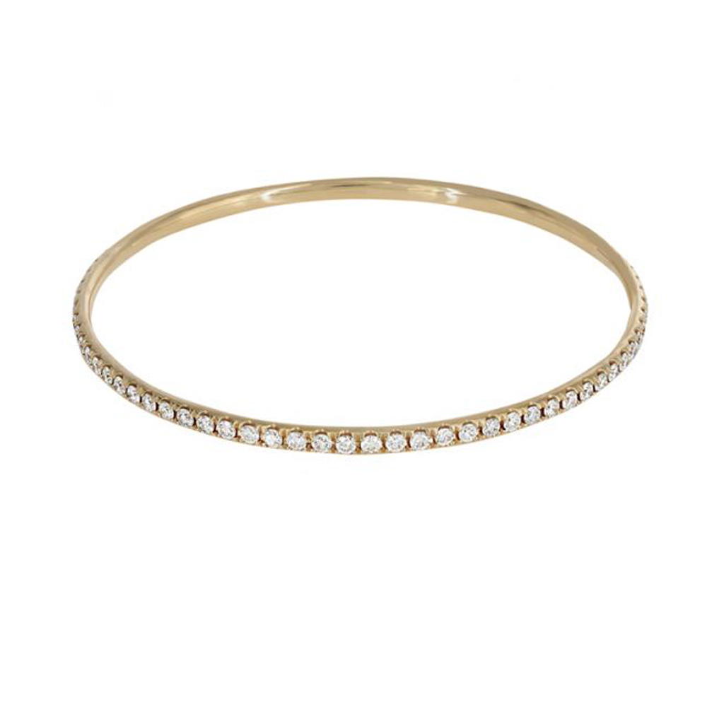 London Collection Rose Gold Hinged Eternity Bangle Bracelet