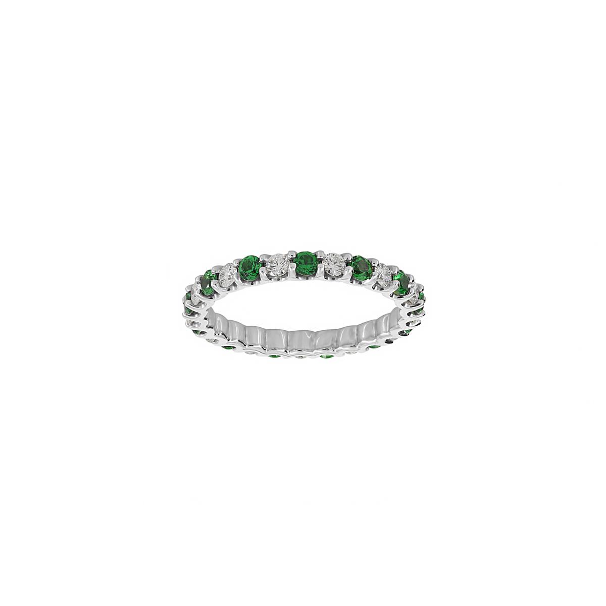 London Collection 18k Tsavorite and Diamond Eternity Band