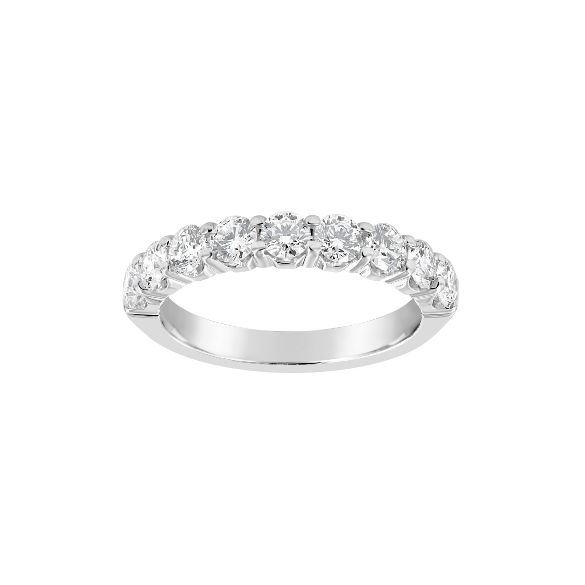 TWO by London 18k Single Row Shared Prong Diamond Large Anniversary Band