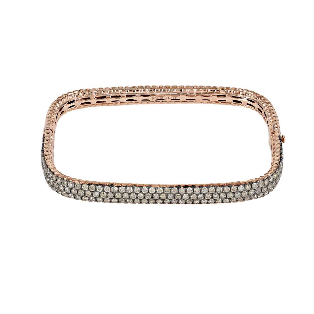 London Collection Rose Gold Diamond Square Bracelet