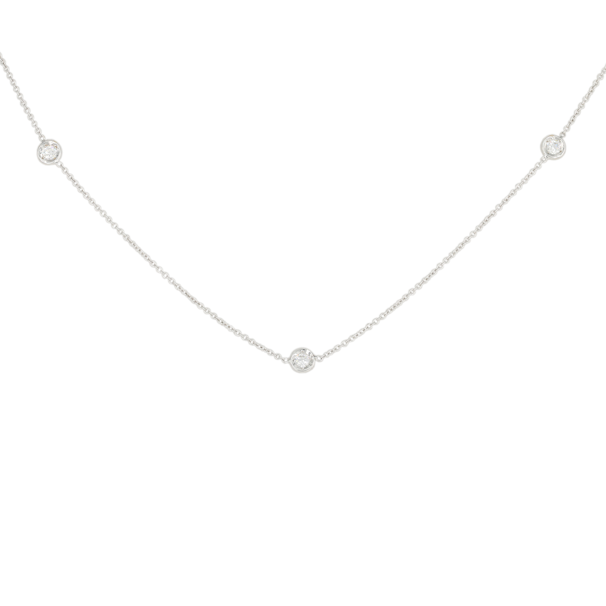 Roberto Coin 18k Diamond Station Necklace
