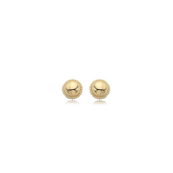 London Collection 14k Dome and Twist Stud Earrings