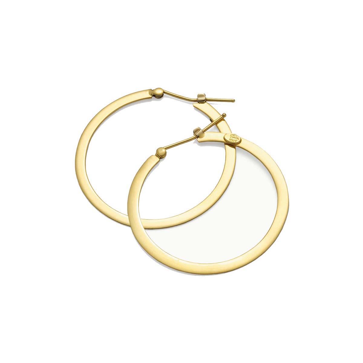 Roberto Coin 18k Yellow Gold Medium Flat Hoop Earrings