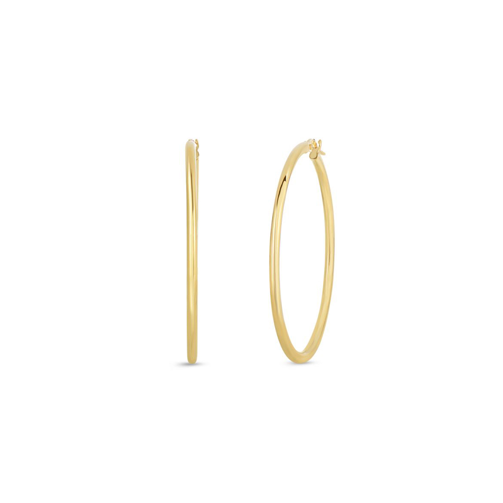 Roberto Coin 18k Yellow Gold Large Hoop Earrings