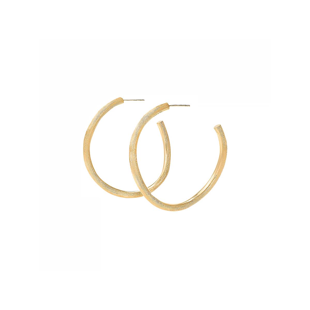 Marco Bicego Jaipur Gold 18k Yellow Gold Wavy Hoop Earrings