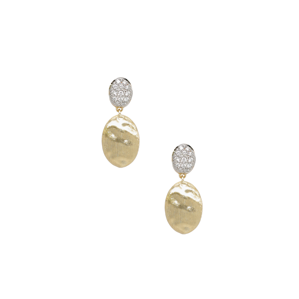 Marco Bicego Siviglia Oval and Diamond Bean Drop Earrings
