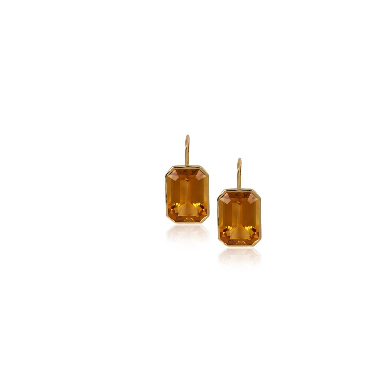 Goshwara Gossip Citrine Drop Earrings
