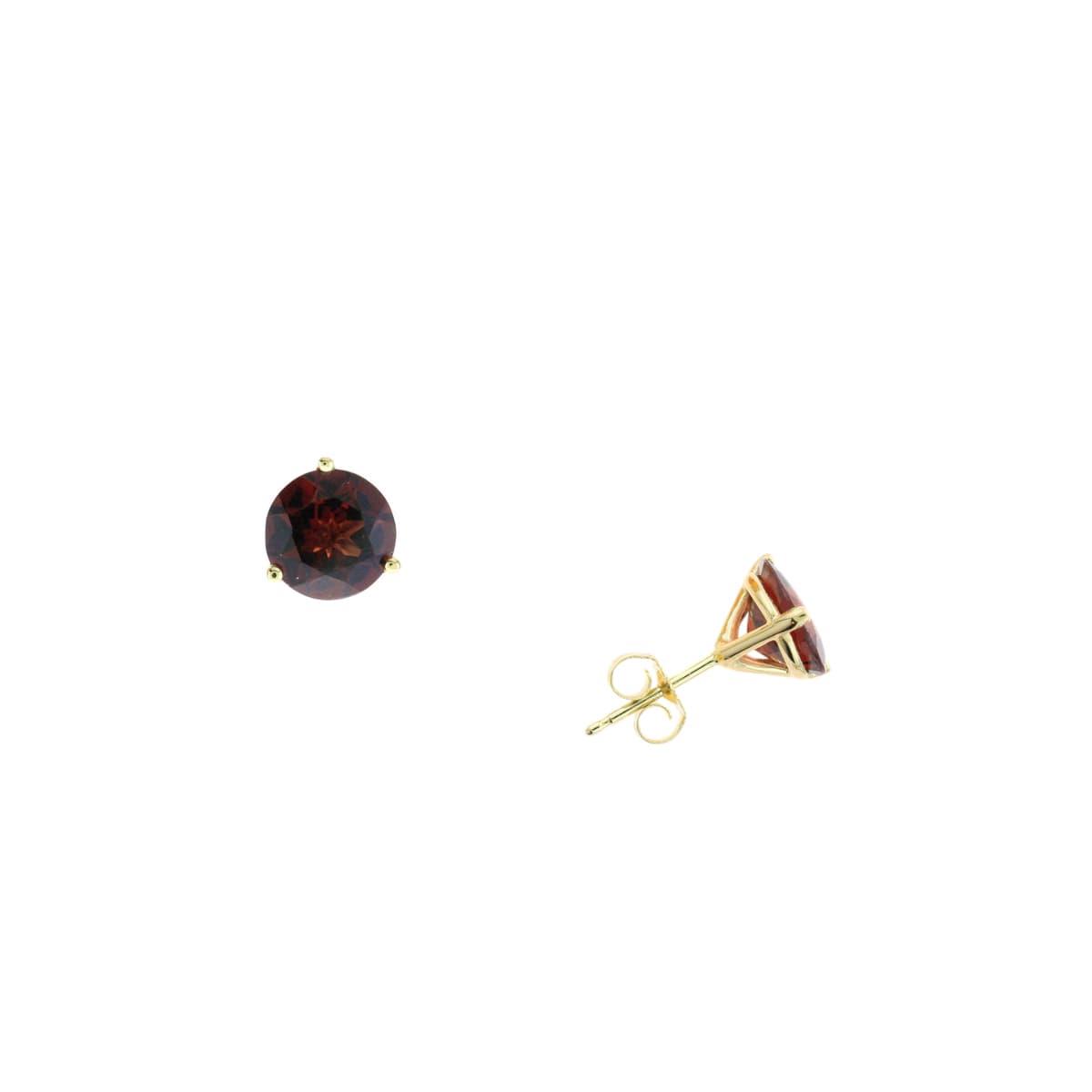 London Collection 14k Round Gemstone Martini Stud Earrings