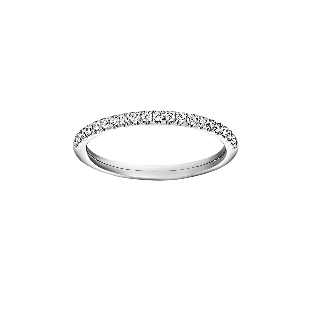 TWO by London Half Pave Diamond Wedding Band