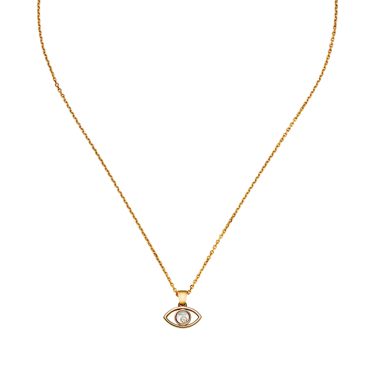 Chopard Yellow Gold Happy Diamonds Icons Pendant Necklace
