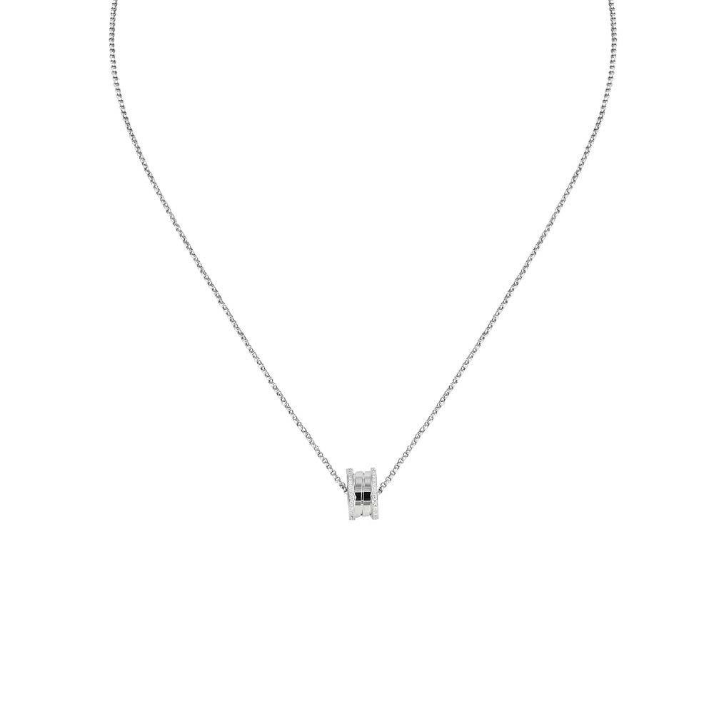 Bvlgari B.zero1 White Gold Diamond Pendant Necklace