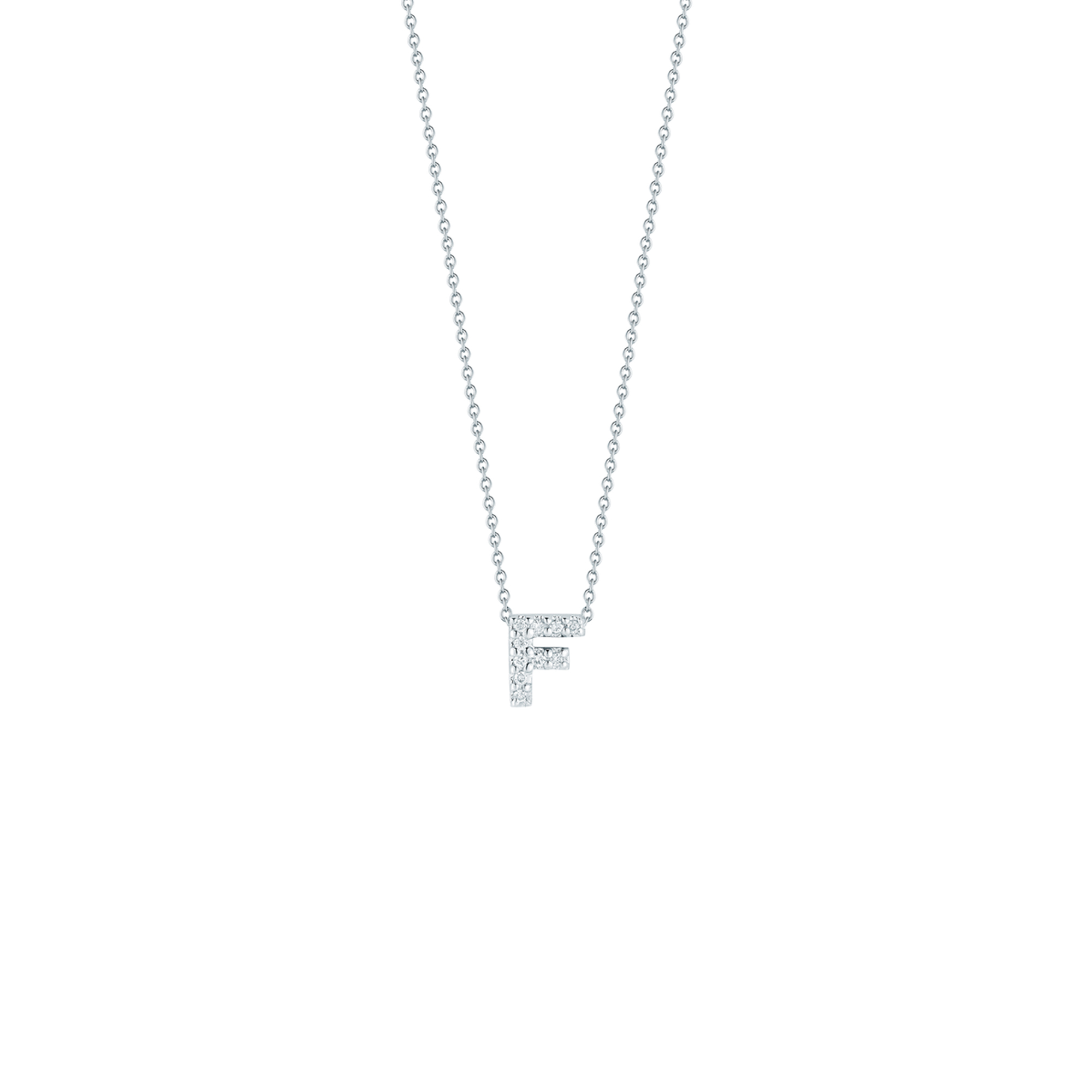 Roberto Coin Love Letter 18k "F" Pendant Necklace