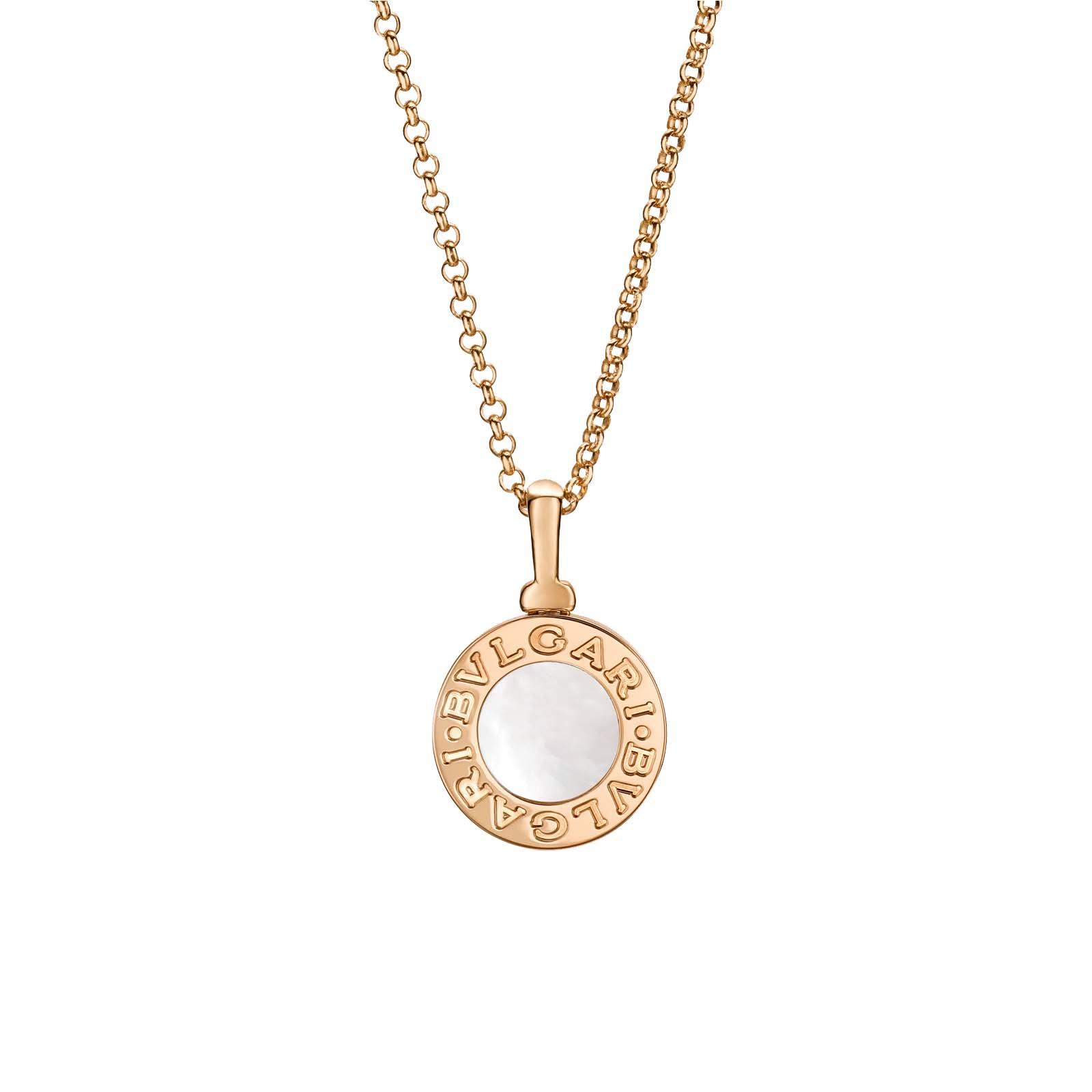 Bvlgari Bvlgari Rose Gold Mother of Pearl Pendant Necklace