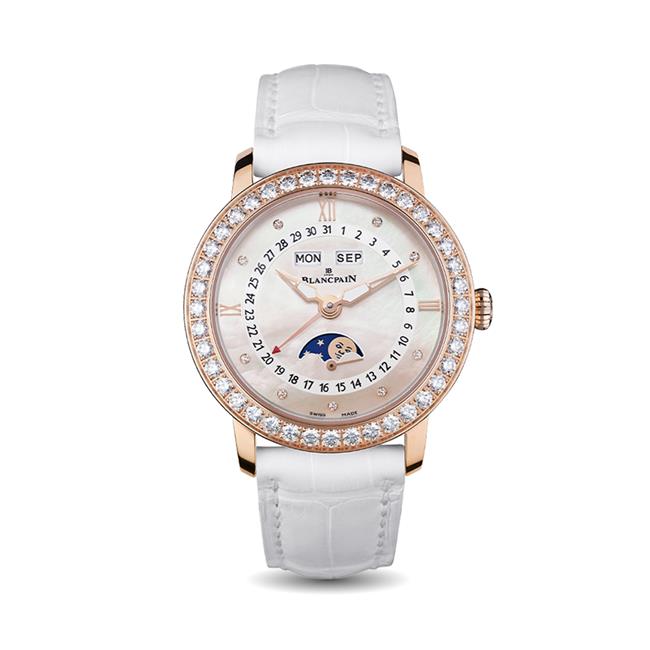 Blancpain Quantieme Complet 18k Rose Gold and Diamond 35mm Automatic