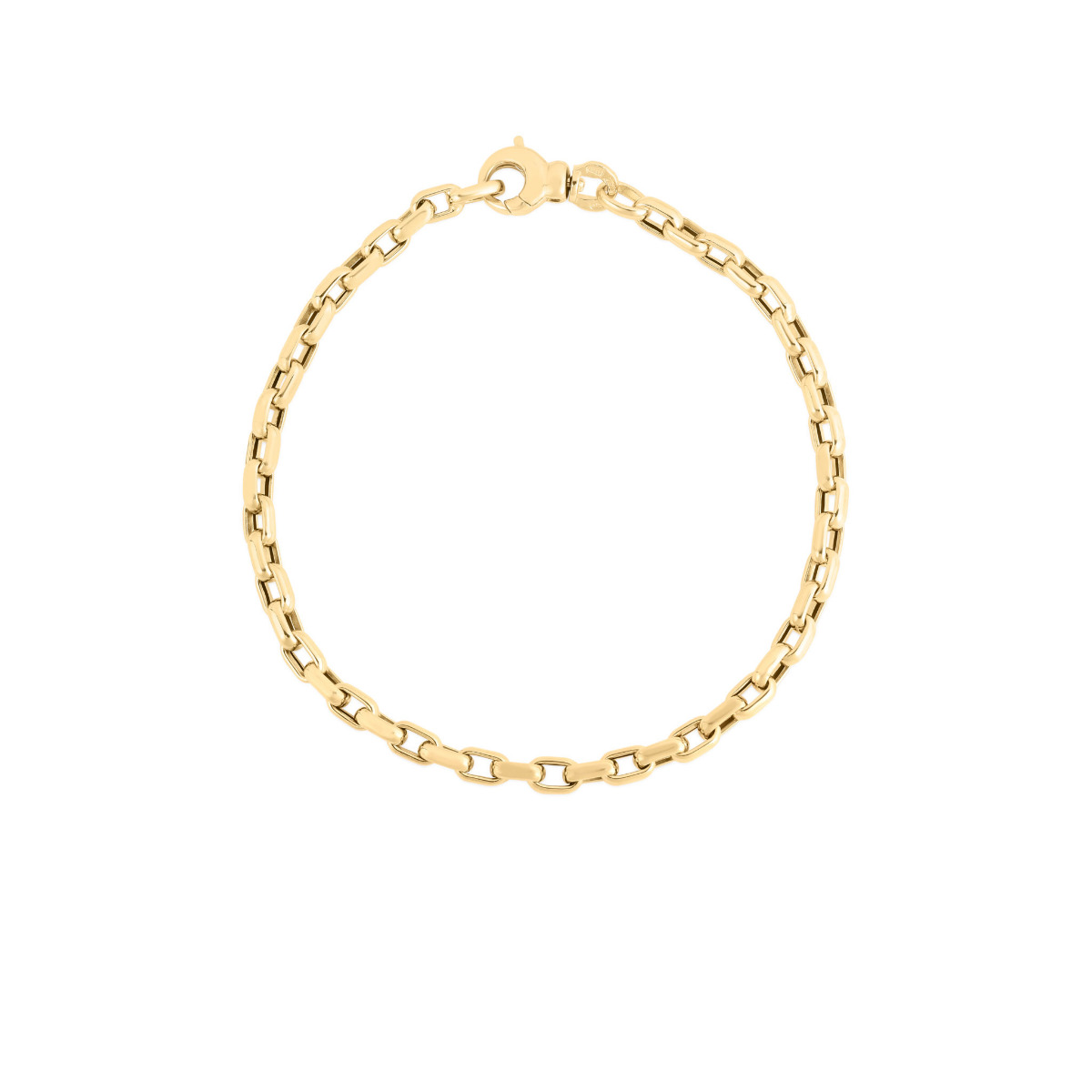 Roberto Coin 18k Yellow Gold Tight Box Link Chain Bracelet