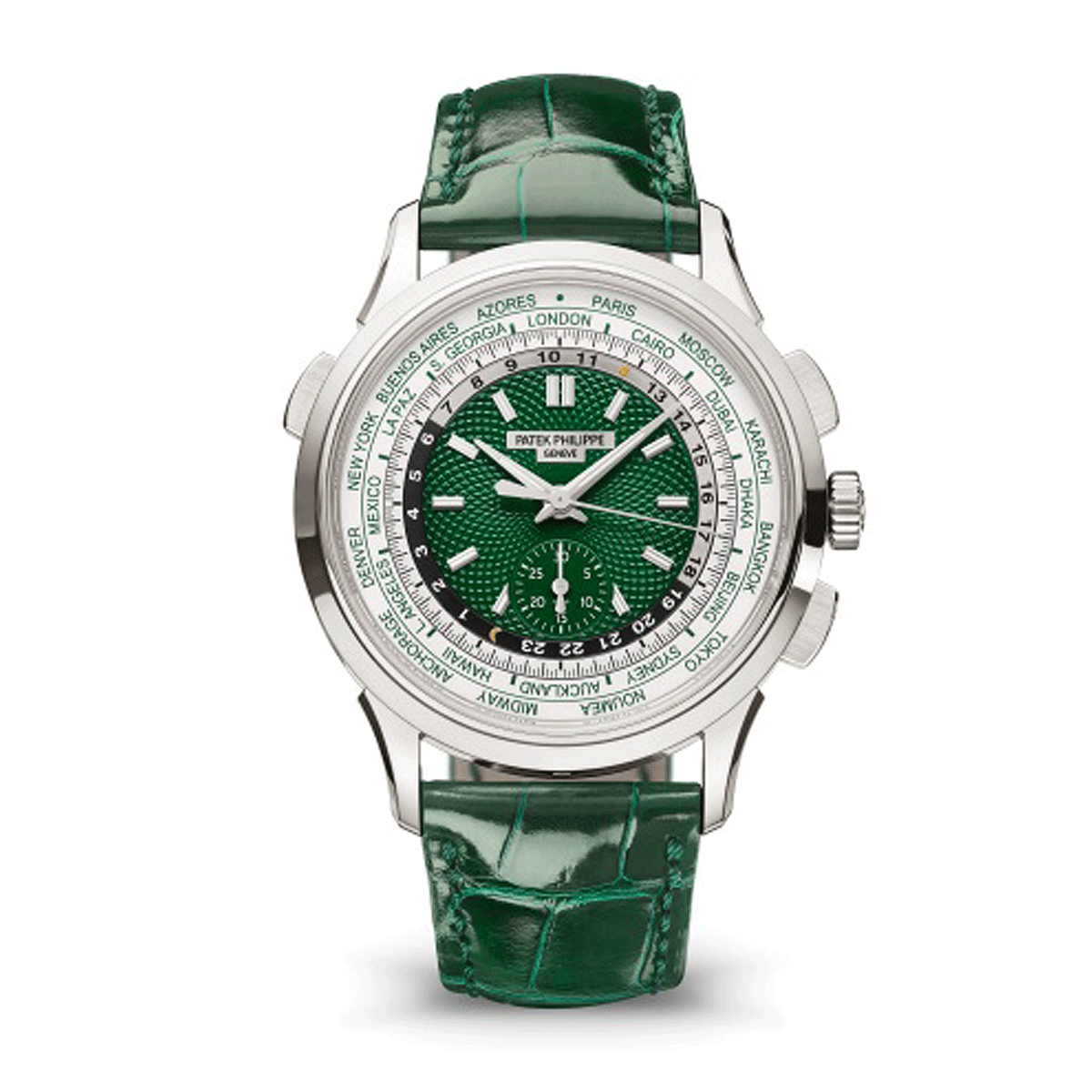 Patek Phillipe Platinum Self-Winding World Time Flyback Chronograph 5930P-001