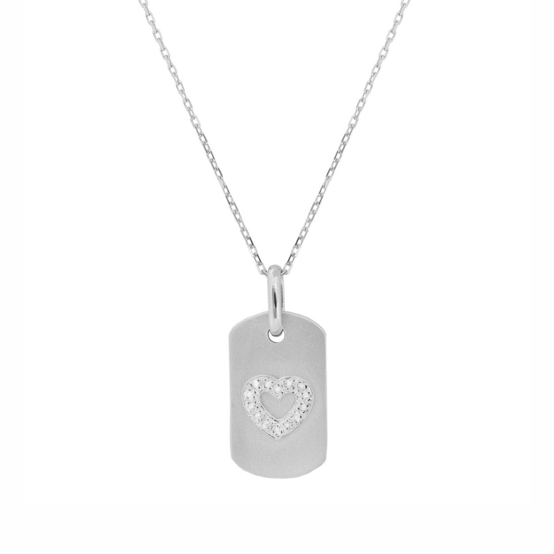 London Collection Special Value Sterling Silver Diamond Heart Pendant